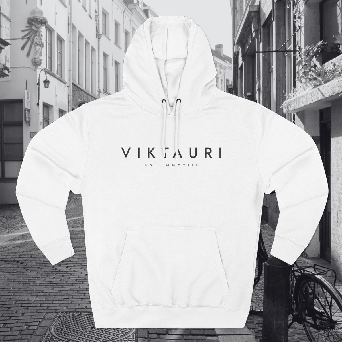 VIKTAURI Est. MMXXIII Hoodie | Minimalist Luxury Pullover |