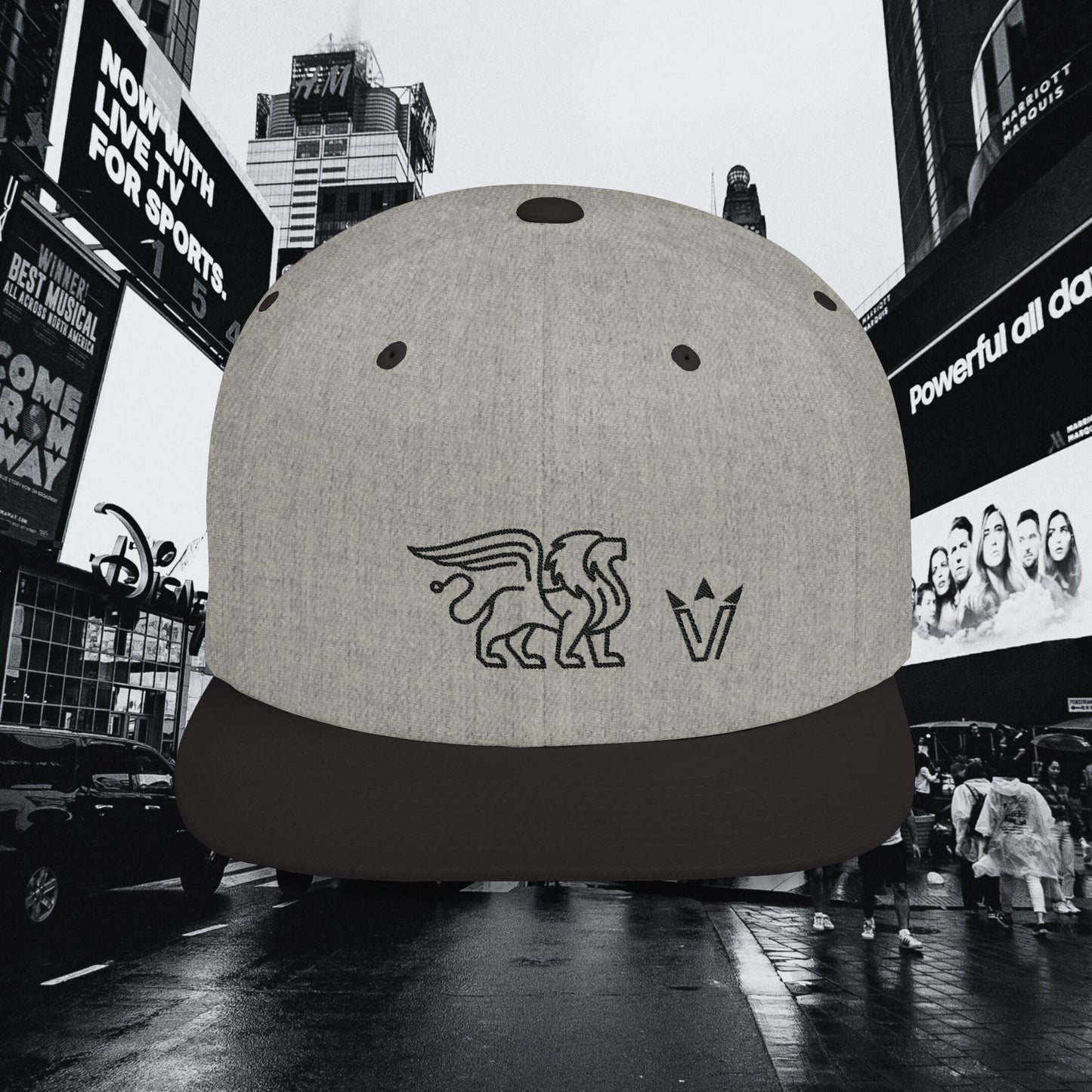 viktauri lion Stylish Flat Bill Snapback Hat with Lion Design - Perfect for Fashion Lovers and Everyday Wear