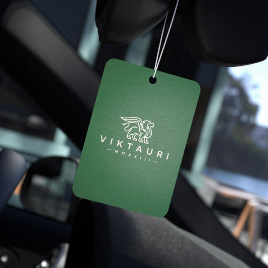 VIKTAURI Premium Car Air Freshener - Eco-Friendly Green Scent Marker