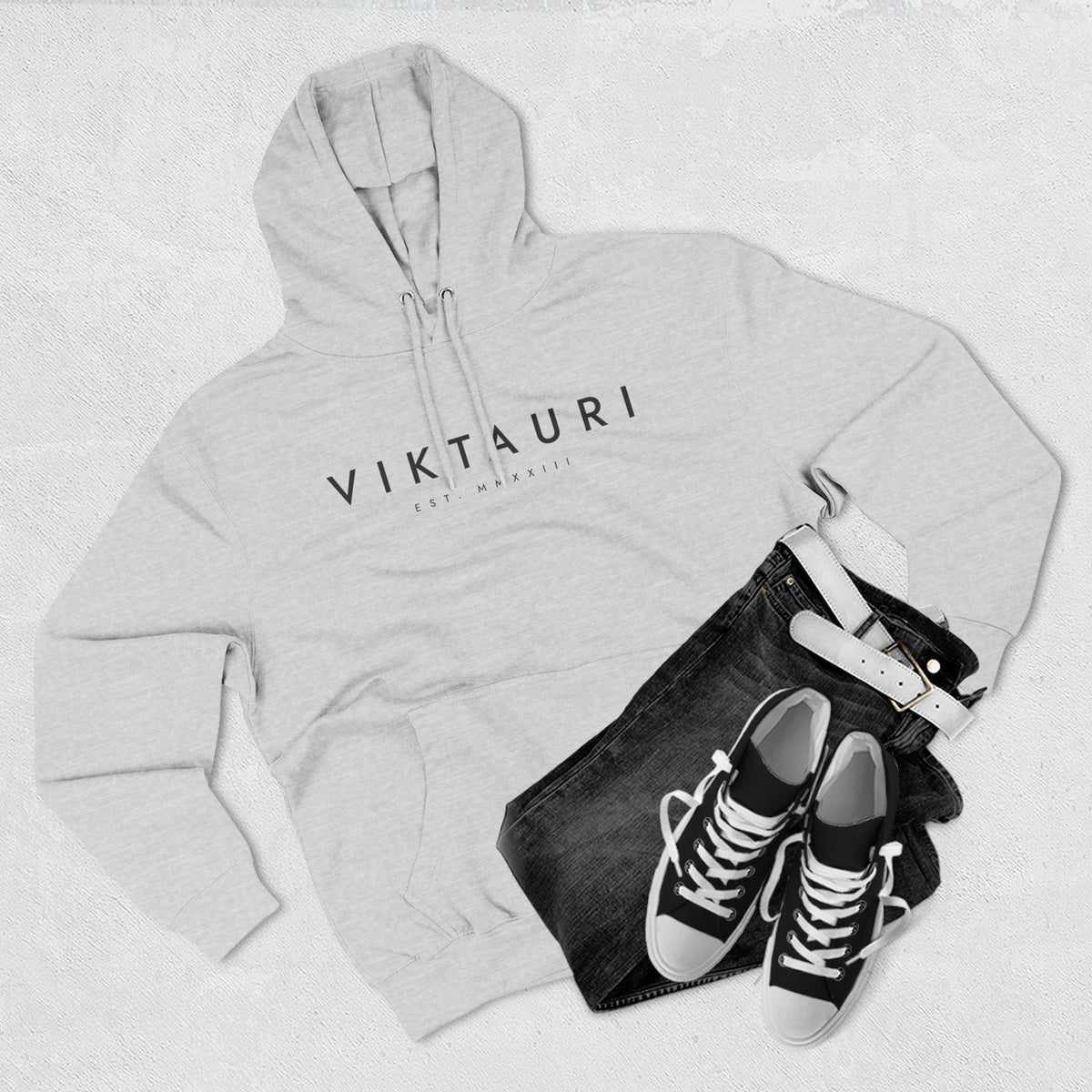 VIKTAURI Est. MMXXIII Hoodie | Minimalist Luxury Pullover |