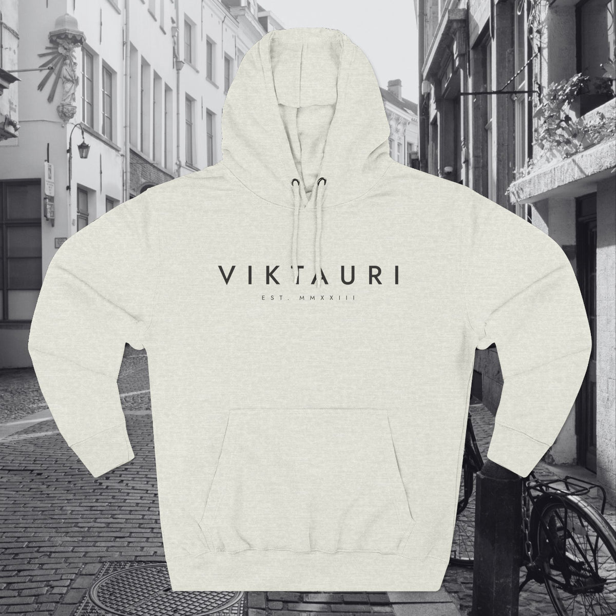 VIKTAURI Est. MMXXIII Hoodie | Minimalist Luxury Pullover |