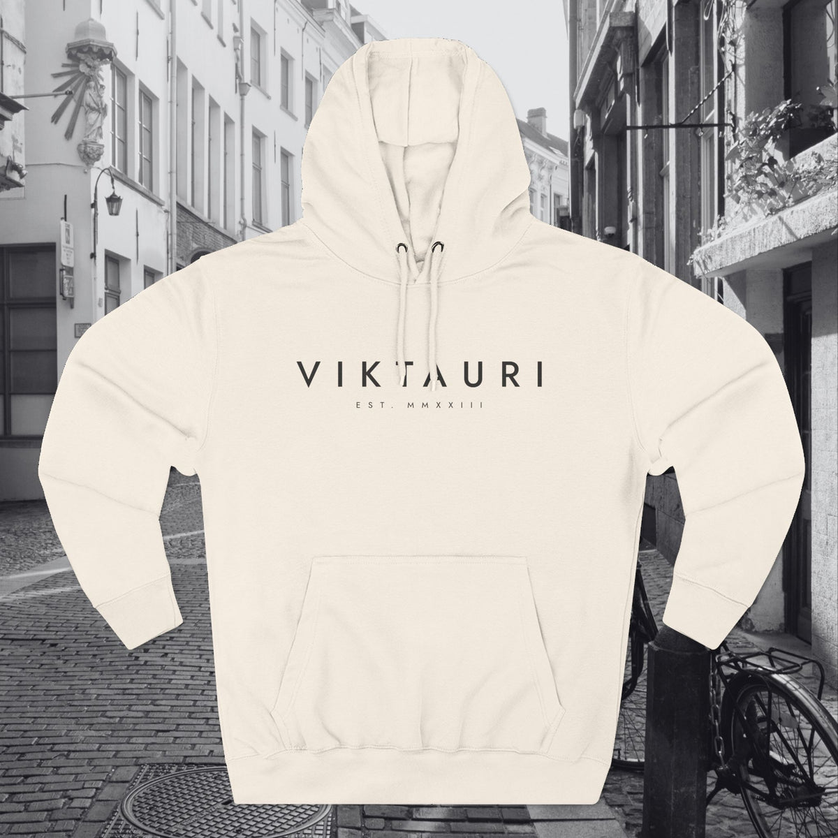 VIKTAURI Est. MMXXIII Hoodie | Minimalist Luxury Pullover |